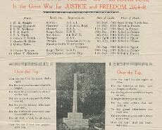 140718_0040 Church service sheet from special remembrance service 1919